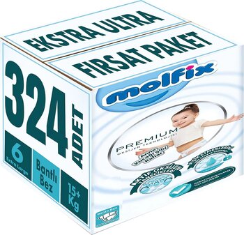 Molfix Premium 6 Numara Extra Large 54'lü 6 Adet Bebek Bezi
