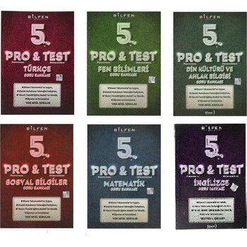 Bilfen Yayınları 5. Sınıf 6'lı Pro&Test Soru Bankası Seti