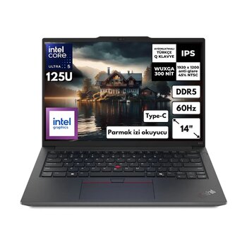 Lenovo Thinkpad E14 G6 Ultra 5-125u 8-Gbddr5 256 Gb Ssd Intel Graphics 14" Wuxga Freedos Notebook 21m7002ptxhmf21