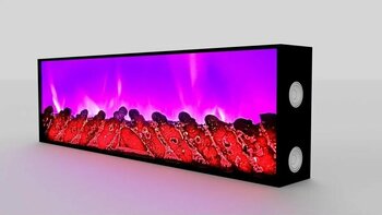 ŞÖMİNE EVİ Dekoratif Elektrikli Şömine 5 Efekt , Bluetooht Özelligi , Uzaktan Kumanda 150x40x14