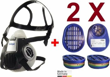 Drager X-plore 3300 Yarım Yüz Gaz Maskesi + 2 Adet A1b1e1k1 Abek1 Filtre 6738816