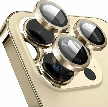 Nettech Gold Apple iPhone 14 Pro Max Uyumlu Alüminyum Seri Kamera Cam Koruyucu