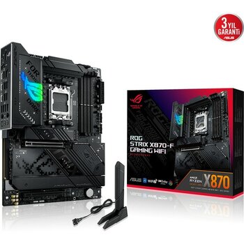 Asus Rog Strıx X870-F Gamıng Wıfı Am5 Ddr5 8000(OC) 2xusb4 4xm2 HDMI Dp Wıfı7 Bt