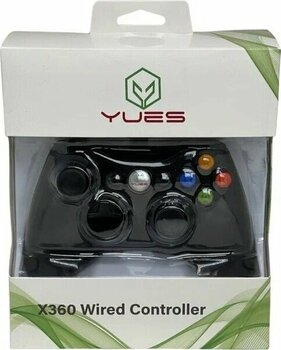 Yues Xbox 360 Gamepad Siyah Xbox 360 ve Pc Uyumlu Kablolu Oyun Kolu