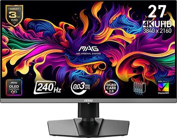 MSI MAG 272UP QD-OLED X24 27" 0.03 ms 4K Pivot 240 Hz Oyuncu Monitörü