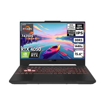 Asus Tuf A15 Ryzen 7-7435hs 16-Gbddr5 2 Tbssd Rtx4050 (6gb-140w) 144 Hz Windows 10 Pro 15.6" Fhd Fa507nur-Lp035hmf67