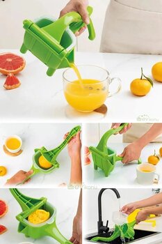 luxurianthome Sert Plastik Kullanışlı Meyve Sıkacağı | Manuel Meyve Suyu Sıkacağı El Basınç Sıkacağı