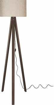 Moda35. Yuvarlak Başlıklı Ahşap Lambader Bej Kahve LY686 - Renkli