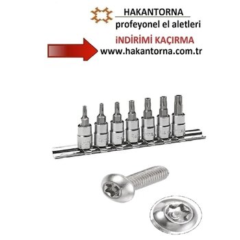 Ht- Retta 1/4 Lokmalı Delikli Torx Takımı 5 Köşe 7 Parça