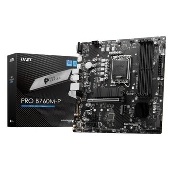 Msı Pro B760m-P Intel B760 Lga1700 Ddr5 6800Mhz (Oc) Vga/Hdmı/Dp M.2 Rgb Matx Anakart