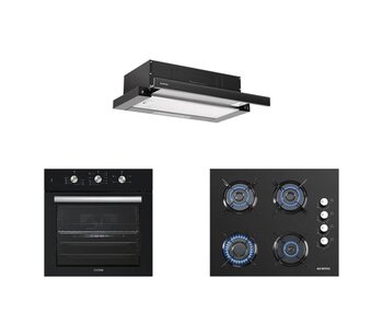 Kumtel Siyah B66 - Sf2 - Ko-40Tahdf - Ds6-905S Siyah Ankastre Set