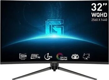 MSI 31.5 G32CQ5P Curved 1500R VA 2560X1440 (WQHD) 16:9 170HZ 1MS Adaptive SYNC Gaming Monitör