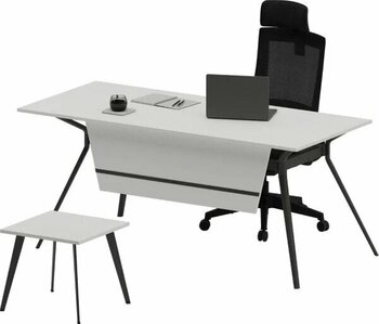 Çağın Ofis Mobilyaları Deep Tekli Etajersiz 200 x 80 x 75 (77) cm Beyaz Masa Sehpa