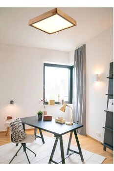 AR&MA WOOD Ahşap Çerçeve Tavan Led Aydınlatma Avize 30*30 cm Salon Yatak Odası Mutfak 6500K Beyaz Işık Kare