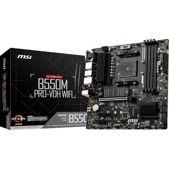 MSI B550M -Vdh Am4 Ddr4 4400(OC) HDMI VGA M.2 Usb3.2 Matx Anakart