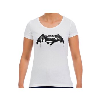 Batman V Superman Beyaz Kadın T-shirt 001 Beyaz L
