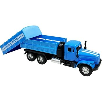 PopŞeker Çek Bırak 1:50 Ölçekli Oyuncak Damperli Kamyon Metal Oyuncak Kamyon 20CM.MAVI - Mavi