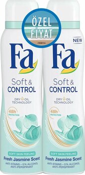 Fa Deodorant Sprey 2'Li Soft & Control 150 ml + 150 ml