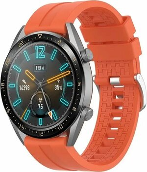 Kyver Huawei Watch Gt 4 / Gt 3 46mm Ile Uyumlu 22mm Silikon Kordon Turuncu