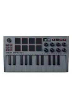 AKAI Professional MPK Mini MK3 - USB MIDI Klavye Controller, 25 Mini Tuş, Arkadan Aydınlatmalı 8 ...