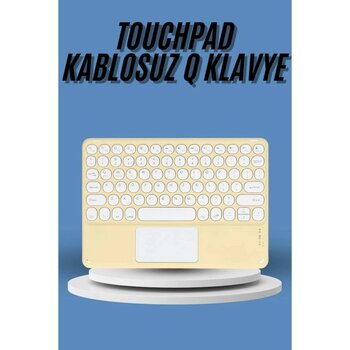 Esplendor Touchpad Tüm Cihazlara Uyumlu Bluetooth Klavye Touchpad Slim Kablosuz Wifi Q Klavye