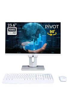 TURBOX TAx1300 i5 12450H 8GB DDR4 Ram 512GB M2 NVMe SSD 23.6 inç FHD Pivot Webcam WiFi All in One PC