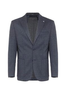 SÜVARİ Lacivert Slim Düz Sivri Yaka 6 Drop Ceket 48 Beden