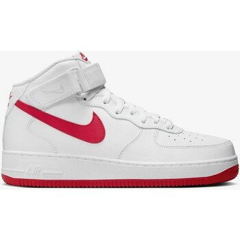 Nike Air Force 1 '07 Mid Leather  Sneaker  Deri Yüksek Bilek Günlük Spor Ayakkabı Beyaz - 40