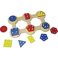 Kalpe Ahşep Eğitici Oyuncak Altılı Geometrik Çocuk Kutu Oyun Sök-Tak