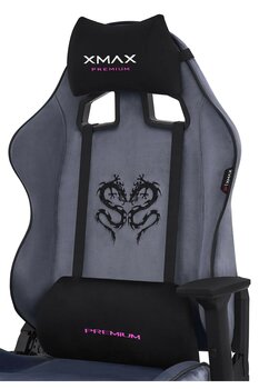 XMAX / Rio Balerion Antrasit Kadife Terletmez Kumaş Gaming Oyuncu Koltuğu / 120 Kg Taşır