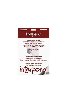 İnterpano 64x90 Flipchart Kağıdı 30 Yaprak Askılı (INT-698)