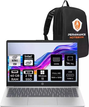 Hp 14 Intel Core Ultra 5 125H 40Gb Ddr5 2Tb Ssd 14" Fhd W11H Dizüstü Bilgisayar & Çanta
