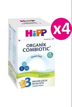 Hipp 3 Organik Combiotic Devam Sütü 800 Gr 4 Adet