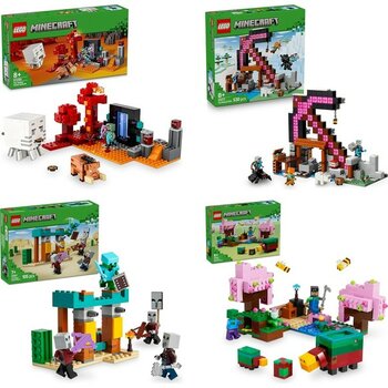 LEGO Minecraft Seti 177 (21255 + 21277 + 21267 + 21260)