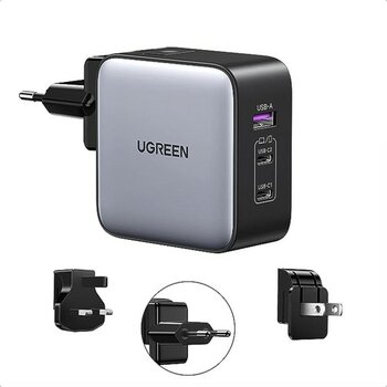 UGREEN 65W GaN 3 Portlu Seyahat Hızlı Şarj Cihazı , 90409