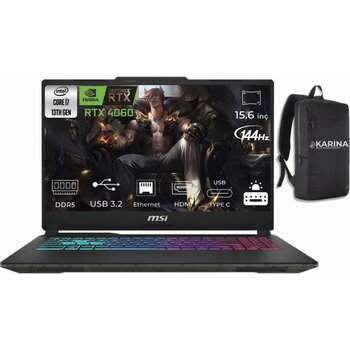 Msı Cyborg 15 A13VF-892XTR Intel Core I7 13620H 16GB 2tb SSD RTX4060 Freedos 15.6" Fhd 144Hz Taşınabilir Bilgisayar & A13VF892XTRK15