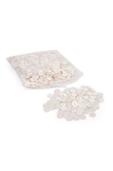 Koza Fermuar Beyaz Gömlek Düğmesi 100 Adet