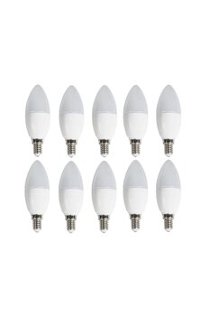 ÇağatayElektrik 10'lu 8 W Ct-4083 Led Ampul-ince E14 Duy-avize Ampülü-beyaz Işık 6400k
