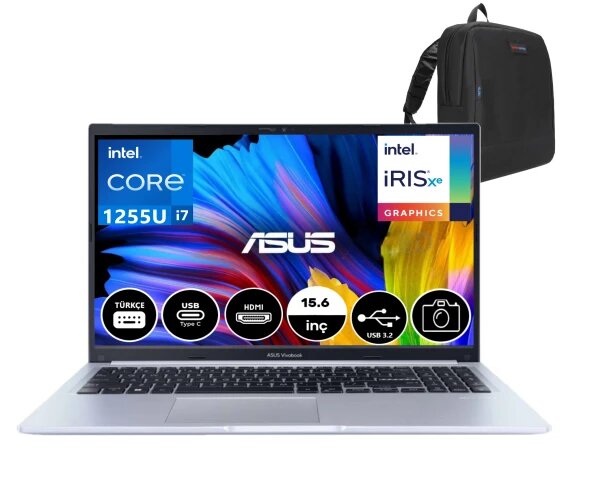 Asus Vivobook 15 X1502ZA-EJ2121 EJ212112 15.6 inç Intel Core i7 1255U 40 GB 512 GB SSD Intel Graphics FreeDOS