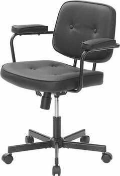 Adore Mobilya Button Siyah Suni Deri Çalışma Sandalyesi