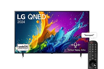 LG 65qned80t 65'' 165 Ekran 4K Smart AI Sihirli Kumanda Hdr10 webOS24 Qned TV