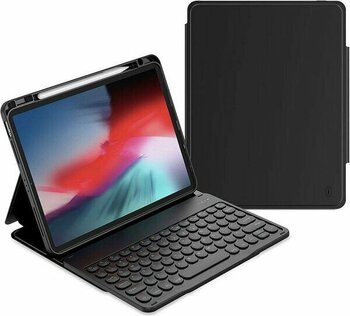 Wiwu iPad Air 10.9 2020 4.nesil Uyumlu Klavyeli Kılıf Wiwu Protective Gizli Kalem Bölmeli Siyah