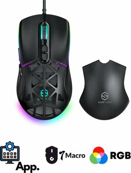 DarkRage Rgb 7 Tuşlu 12.800dpi Makrolu Yazılım App Destekli Değiştirilebilir Başlıklı Gaming Oyuncu Mouse