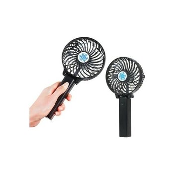Şarjlı Mini Fan - Sessiz Soğutucu - El Fanı Vantilatör - Ayarlanabilir Masaüstü - Siyah