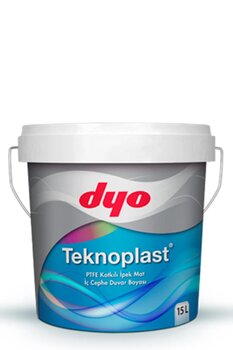 Dyo Teknoplast Teflonlu Antibakteriyel Ipek Mat Iç Cephe Duvar Boyası 0001 Beyaz 15 Lt