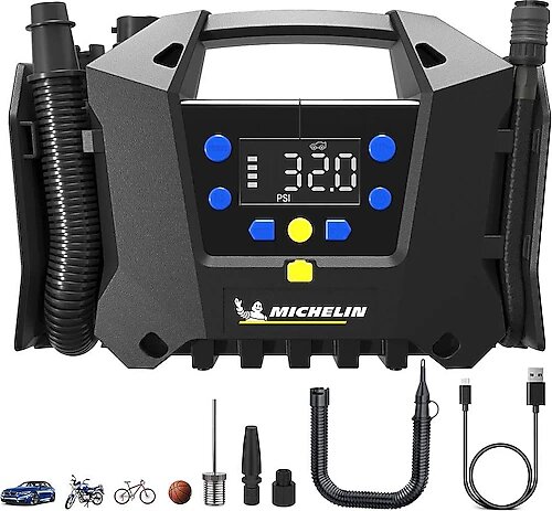 Michelin MC34259 11.1 V 2.5 Ah 120 PSI Dijital Basınç Göstergeli Araç Kompresörü