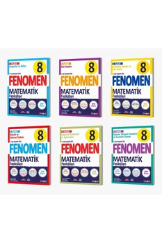 Fenomen Yayıncılık FENOMEN 8. Sınıf Matematik Fasikül Set 6 Kitap + Kök Soru Bankası 2024-2025 Yeni Baski 7 Kitap Set Eğitim Kitabı