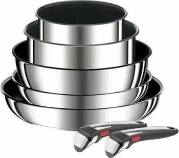 Tefal Ingenio Preference Tit 6x Orta Set 7 Parça Tava ve Tencere Seti Paslanmaz Çelik Tava ve Tencere Seti
