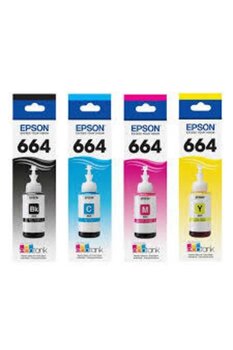 EPSON L3060 Yazıcı Mürekkep Seti - T664 Orijinal Mürekkep (4'lü)
