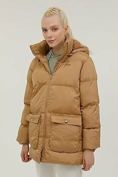 Kinetix W-Bella Coat 2Pr Camel Kadın Uzun Kaban - Kahverengi